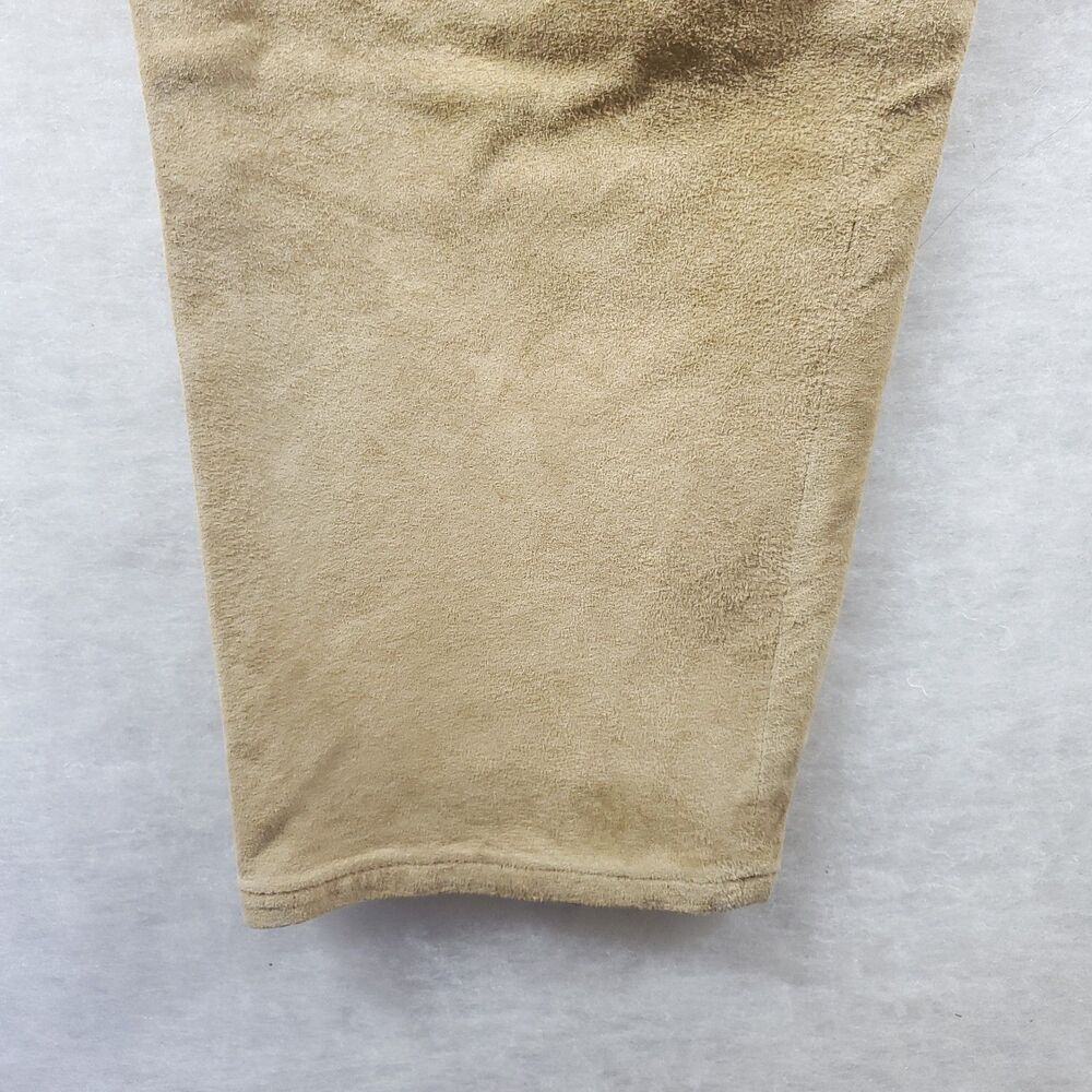 sz 6 28x30 Lauren Ralph Lauren Suede Pants Leather Tan Camel Preppy Equestrian - Picture 15 of 15